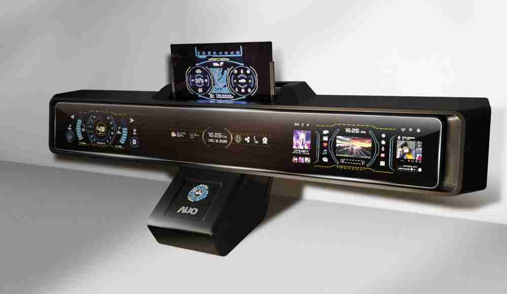 龙门国际Micro LED沉浸式车舱显示方案结合 可卷式、、可伸缩的Micro LED应用并可呈现不同的质感纹路，，展现人性化设计